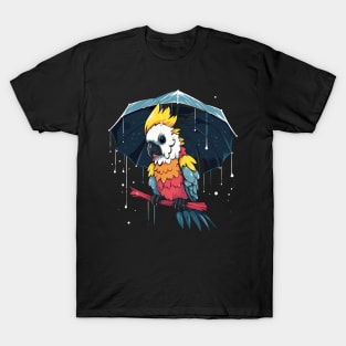 Cockatoo Rainy Day With Umbrella T-Shirt